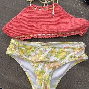 Zimmermann Girls Knit Halter Top Bikini